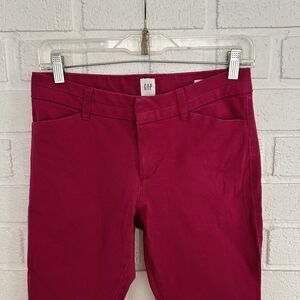 Gap Slim City Crop Pants Vibrant Pink Womens Size 4 Regular Pockets